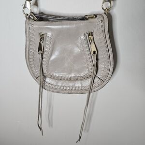 Rebecca Minkoff Vanity Mini Saddle Bag Crossbody In Gray 9×9"